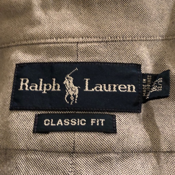 Ralph Lauren Gray Button-Down Size XL Neck 16.5 - Picture 3 of 8